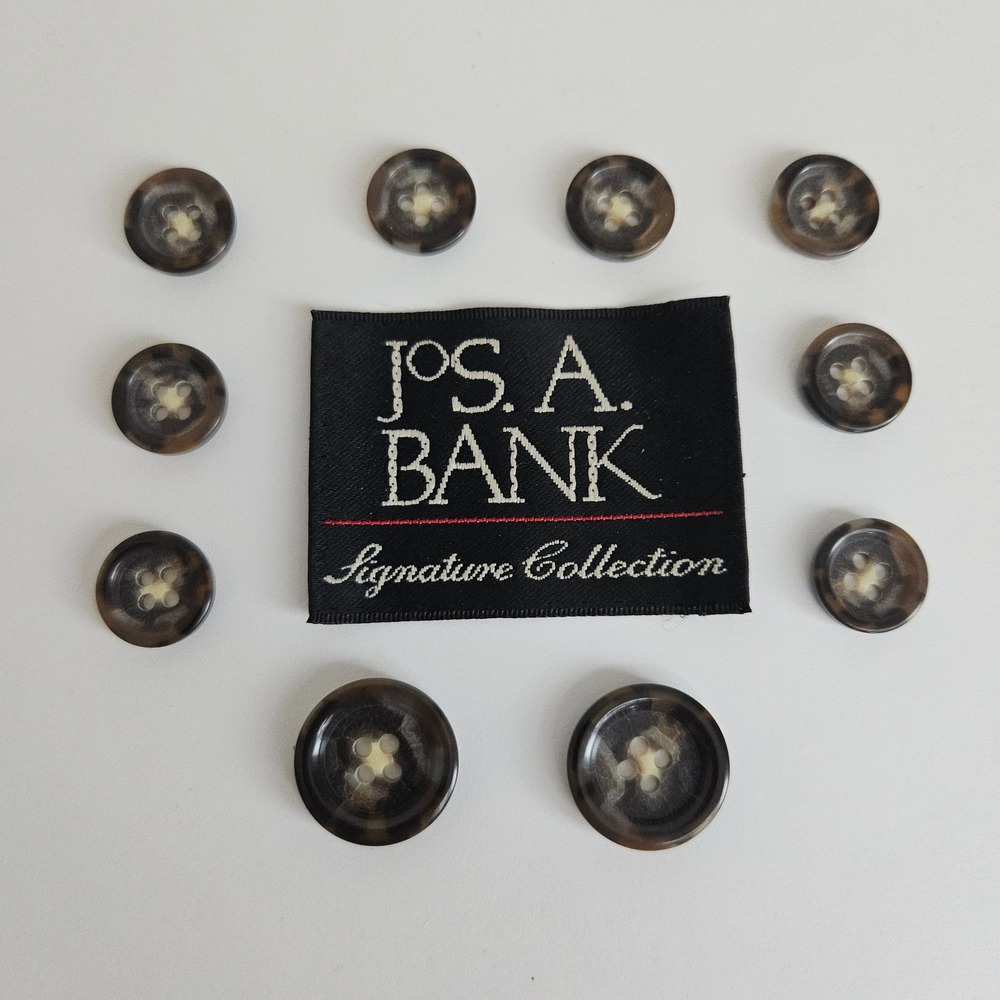 Jos A Bank Signature Collection Brown Swirl Blazer Replacement Buttons Set of 10